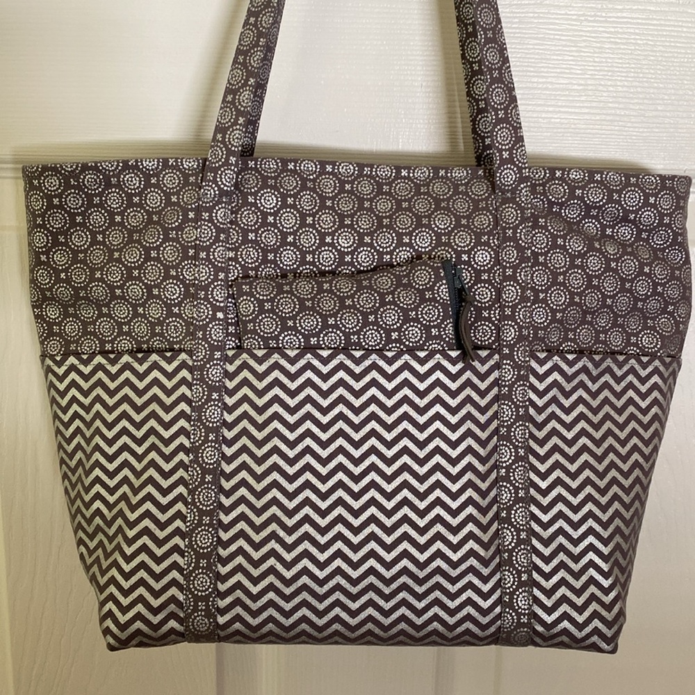 NWOT Handmade Zip Top Cotton Tote